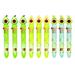 MANNYA 9Pcs/Pack 8 Colors Ballpoint Pen Retractable Ballpoint Pen Flexible Pen Clip 0.5mm Refillable Graffiti Pen for Children