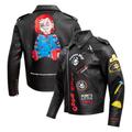 Men's Freeze Max Black Chucky Behead Biker Full-Zip Jacket