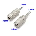 1PCS Jack da 3,5 mm a 2,5 mm Adattatore audio da 2,5 mm Maschio a 3,5 mm Femmina Connettore per cavo altoparlante Aux Jack per cuffie 3,5