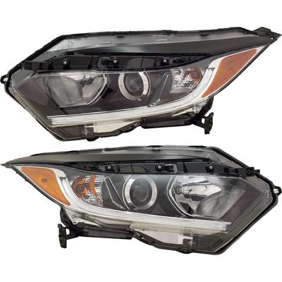 2019 Honda HR-V Driver and Passenger Side Headlights, with Bulbs, Halogen, CAPA Certified