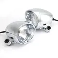 Set di 2 4 ''cromato moto Bullet faro anteriore fendinebbia per Harley