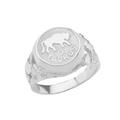 Zodiac Nugget Taurus Zodiac Ring in 9ct White Gold