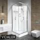 Pure e Square 800 x 800 White Electric Shower Cabin Triton Lux White 8.5KW - Vidalux