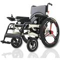 Electric Wheelchair Folding Lightweight Aluminum Alloy Lightweight Travel Wheelchair Drive with Electric Power Or Use As Manual Wheelchair for Disabled Elderly