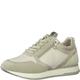 Tamaris Damen Low-Top Sneaker, Frauen Halbschuhe,Wechselfußbett,Comfort Lining,Halbschuhe,straßenschuhe,Strassenschuhe,Cream Comb,39 EU