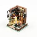 Flever Dollhouse Miniature DIY House Kit Creative Room with Furniture for Romantic Valentine's Gift (Meet Cafe)