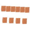 ibasenice 10 Sets Mini Red Tile Roof Tiles Miniature Floor Tiles Roof Tile Paper for Micro Decoration Accessory Zen Garden Decor Dolls House Floor Tile Mini Tiles Manual Top Clip Clay Child