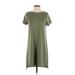 Mossimo Casual Dress - Shift: Green Solid Dresses - Women's Size Small