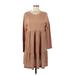 Shein Casual Dress - A-Line: Brown Print Dresses - Women's Size 6