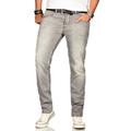 Stretch-Jeans ALESSANDRO SALVARINI "ASAngelo" Gr. W31 L30, Länge 30, grau (as, 174, hellgrau) Herren Jeans Stretch