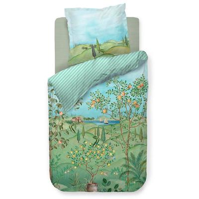 Bettwäsche PIP STUDIO "La Campagna", grün, B/L: 155cm x 220cm, , Perkal, B/L: 80cm x 80cm, Perkal, Obermaterial: 100% Baumwolle, Bettwäsche Image