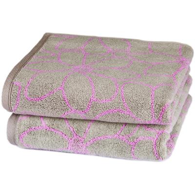Handtuch ROSS "Blütenfond", rosa (flanell, mauve), B:50cm L:100cm, Frottier, Obermaterial: 100% Baumwolle, Handtücher (Packung), aus feinster Mako-Baumwolle Image