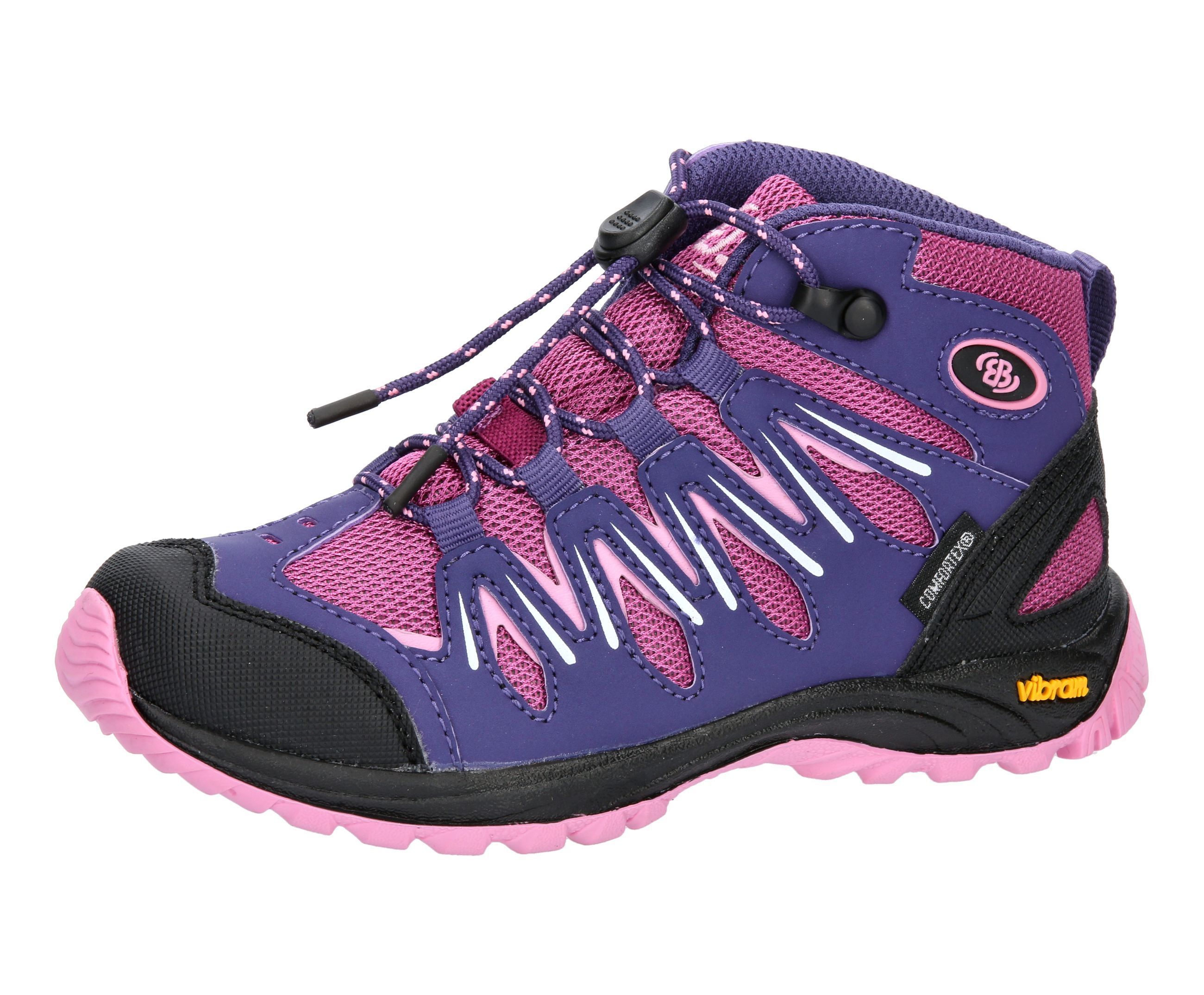 Outdoorschuh BRÜTTING "Outdoorstiefel Expedition Kids High", Kinder, Gr. 33, lila, Synthetik, Schuhe Outdoorschuh