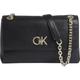 Umhängetasche CALVIN KLEIN "RE-LOCK EW CONV CROSSBODY" Gr. B/H/T: 24 cm x 17 cm x 7 cm, schwarz (ck black) Damen Taschen Handtaschen