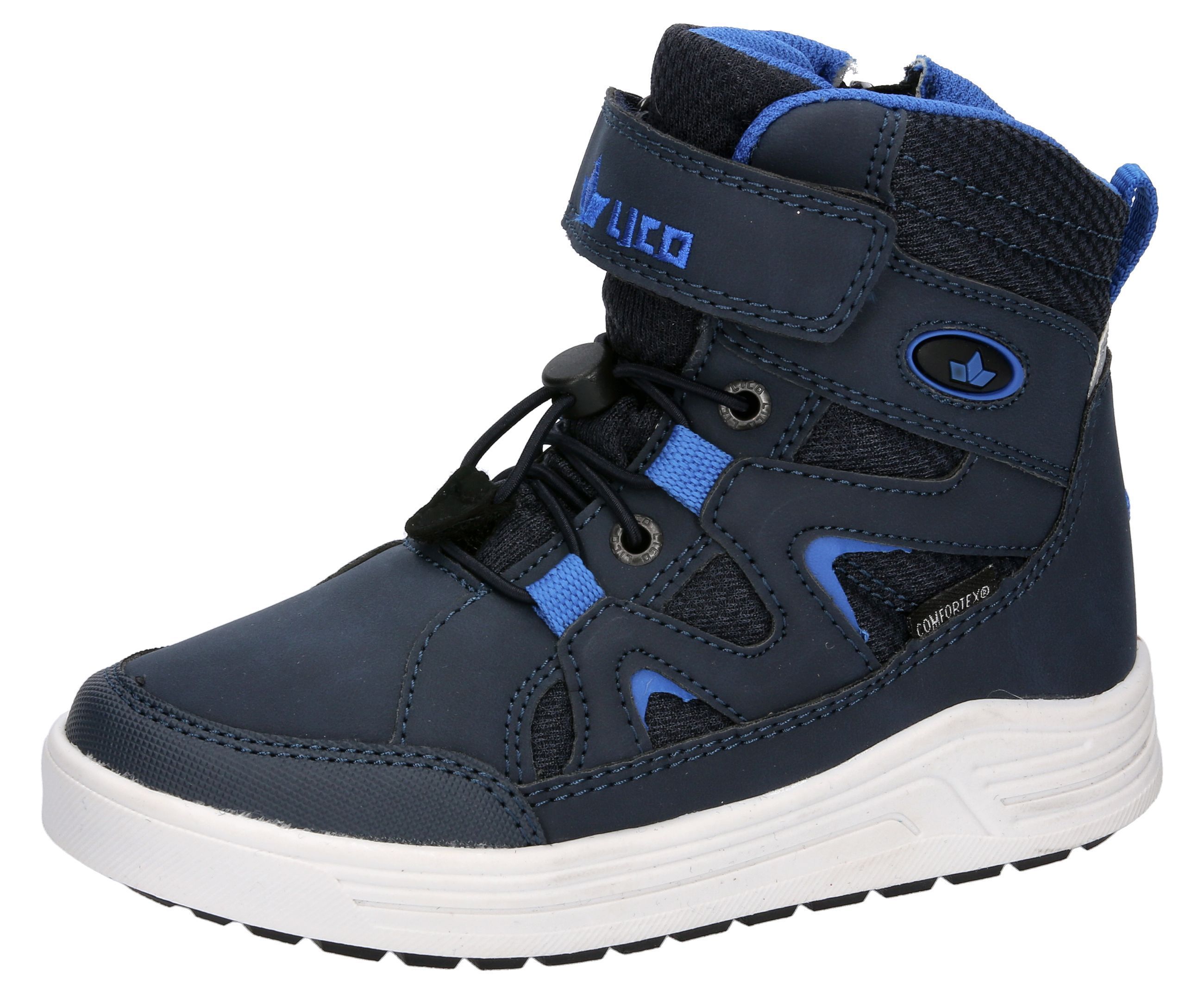 Winterboots LICO "Winterboot Camillo VS", Gr. 34, blau, Synthetik, Schuhe
