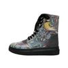 Schnürboots DOGO "Future High Top Boots Mon Cher Damen Stiefeletten", Damen, Gr. 36, Normalschaft, bunt (blau, gelb), Lederimitat, Schuhe, Handgefertigt