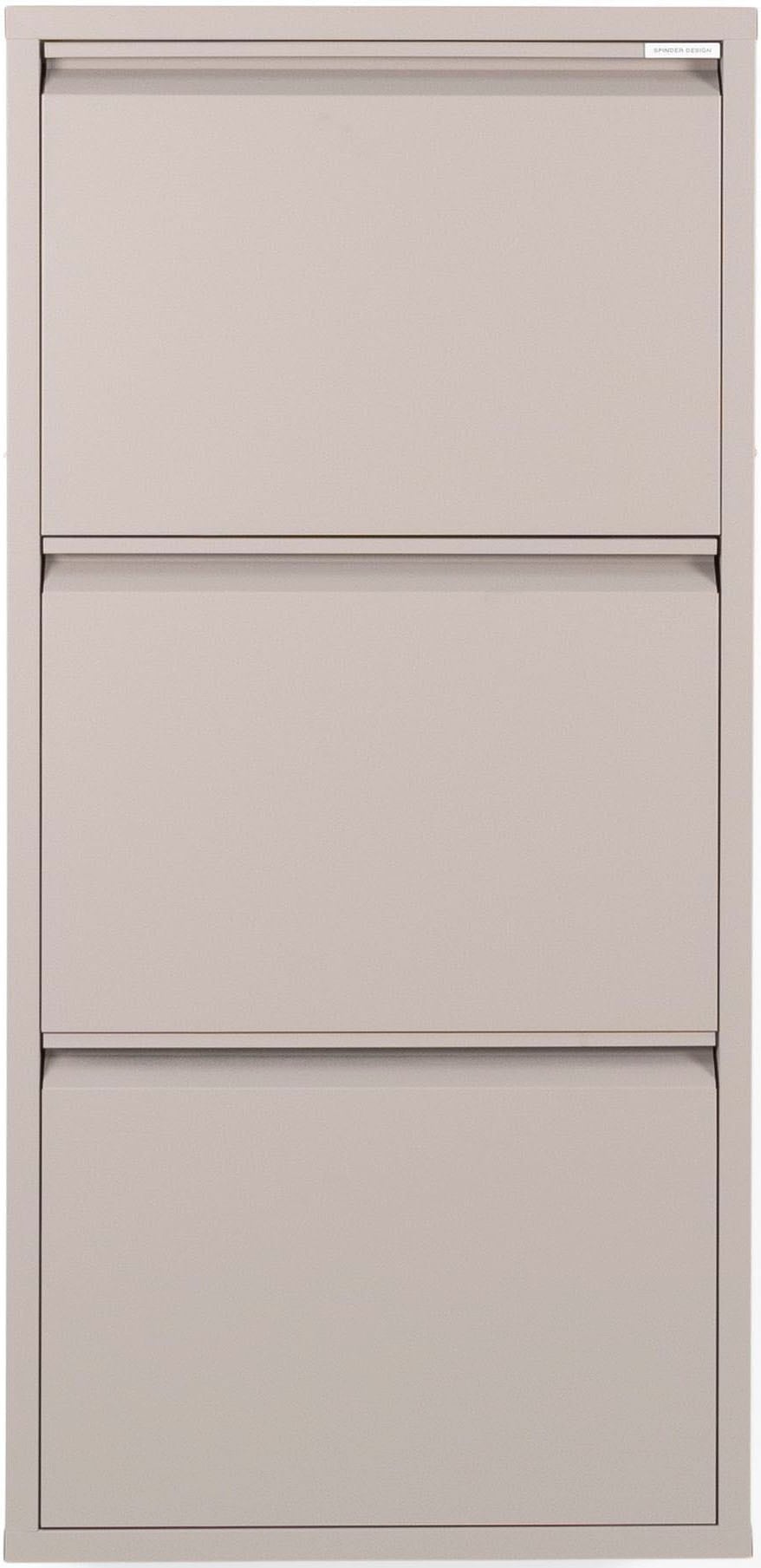 Schuhschrank SPINDER DESIGN, grau (silky taupe), B:50cm H:103cm T:15cm, Metall, Schränke, Metall, Breite 40 cm Image