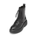 Stiefelette MARC O'POLO "aus glattem Kalbleder" Gr. 41, schwarz Damen Schuhe Reißverschlussstiefeletten
