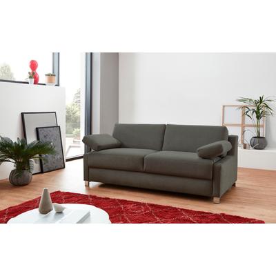 Schlafsofa BALI "Viola, Dauerschläfer mit Seitenkissen", grau, B:181cm, 100% Polyester, Sofas, in 140er und 160er Breite, 3 Varianten, auch mit Ergoflex-Lattenrost Image