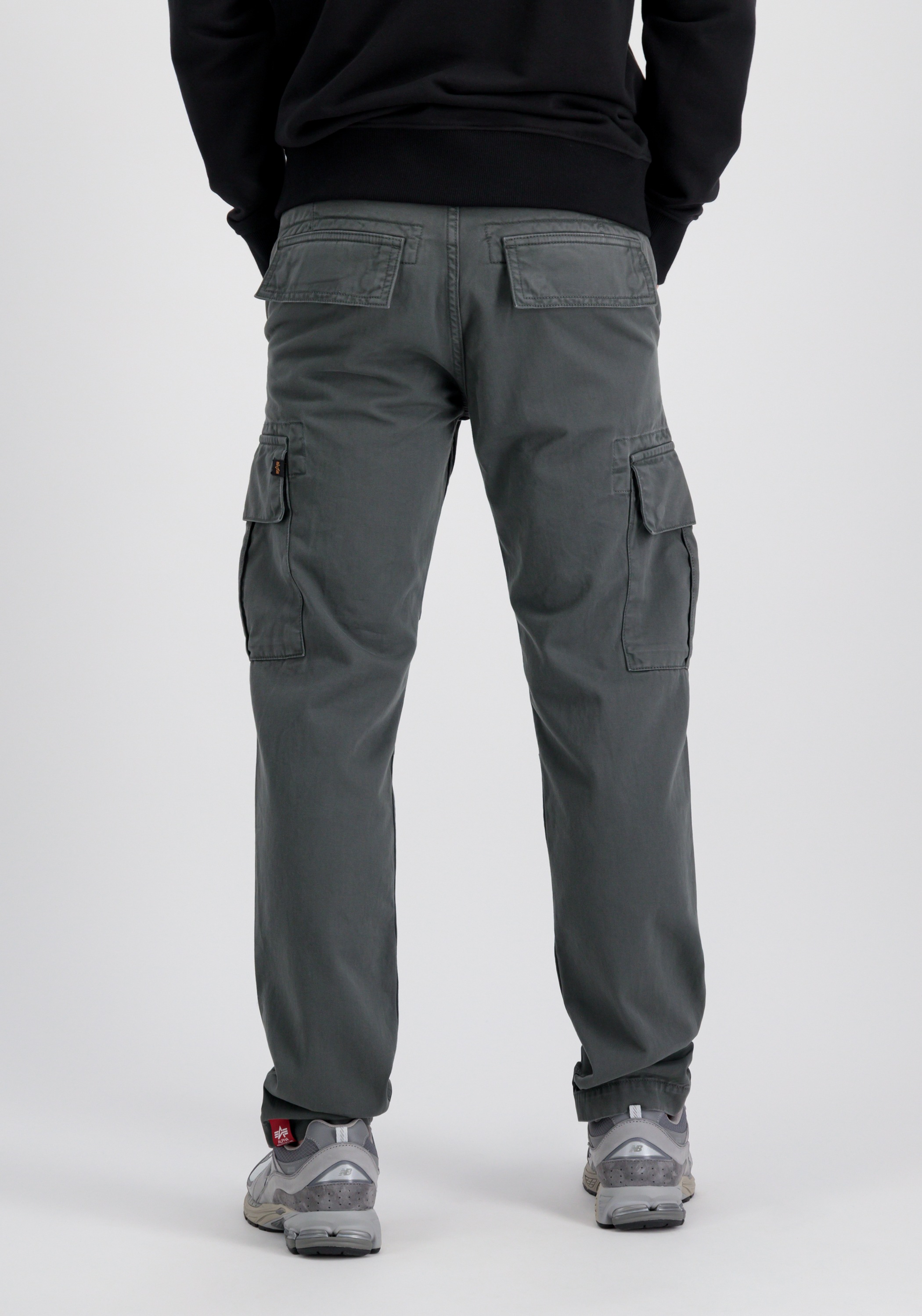 Cargohose ALPHA INDUSTRIES "Agent Pant", Herren, Gr. 31, Normalgrößen, grau (vintage grau), Obermaterial: 100% Baumwolle; Futter: 100% Baumwolle, Hosen Cargohose