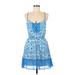 Hollister Casual Dress - Mini: Blue Dresses - Women's Size Medium