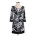 White House Black Market Casual Dress - Sheath: Black Print Dresses - Women's Size X-Small