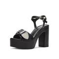 Madden Girl Women's Vivv Heeled Sandal, Black Paris, 7 UK