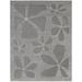 Gray/White 120.08 x 94.49 x 0.55 in Area Rug - Winston Porter Davionne Floral Machine Woven Rectangle 7'10" x 10' Polypropylene/Area Rug in Gray | Wayfair