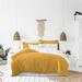 The Tailor's Bed Weaver Cotton Waffle Bedding Polyester/Polyfill/Cotton in Yellow | Sup King Coverlet/Bedspread + 2 King Shams | Wayfair
