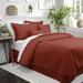 The Tailor's Bed Galena Standard Cotton 3 Piece Coverlet/Bedspread Set Polyester/Polyfill/Cotton in Red | Wayfair GAL-SAN-CVT-KG-4PC