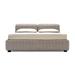 Calligaris Portland Fully Storage Bed Upholstered/Polyester in Brown/Gray | 35.63 H x 82.25 W x 100.25 D in | Wayfair CS607403D015S8ES8E00000