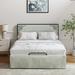Winston Porter Neilius Upholstered Platform Bed w/ Washable Slipcover Polyester in Gray/Green/Black | King | Wayfair