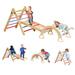 Linor Pikler Triangle Set Climber 3 in 1, Foldable Climbing Toys for Toddlers 1-3 Wood in Brown | Wayfair 102751000