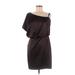 Jessica Simpson Cocktail Dress - Mini: Brown Solid Dresses - Women's Size 8