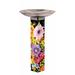 Studio M Wild Garden Stainless Steel Top Birdbath Plastic/Metal in Black/Blue/Orange | 31 H x 5 W x 5 D in | Wayfair BB0621