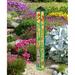 Studio M Plant & Flower Garden Art Resin/Plastic in Blue/Green/Orange, Size 40.0 H x 4.0 W x 4.0 D in | Wayfair PL40026
