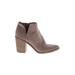 DV by Dolce Vita Ankle Boots: Gray Solid Shoes - Women's Size 7 - Almond Toe