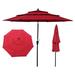 Arlmont & Co. 9Ft 3-Tiers Outdoor Patio Umbrella w/ Crank & Tilt & Wind Vents For Garden Deck Backyard Pool Shade Outside Deck Swimming Pool Metal | Wayfair