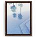 Ebern Designs Poolside by Sisi & Seb Modern Wall Art Decor - Floating Canvas Frame Canvas, Glass in White | 36 H x 24 W x 0.75 D in | Wayfair