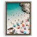 Dovecove A Day At The Beach By Gal Design Modern Wall Art Decor - Floating Canvas Frame Canvas, Glass | 16 H x 20 W x 0.75 D in | Wayfair