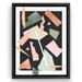 Ivy Bronx Mid Century Modern Geometric Pink & Green 3 By The Print Republic Modern Wall Art Decor - Floating Canvas Frame Canvas, | Wayfair