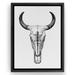 Union Rustic Cow Skull By Gal Design Modern Wall Art Decor - Floating Canvas Frame Metal | 40 H x 30 W x 0.75 D in | Wayfair