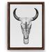 Union Rustic Cow Skull By Gal Design Modern Wall Art Decor - Floating Canvas Frame Metal | 40 H x 30 W x 0.75 D in | Wayfair