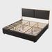 17 Stories Rylo Upholstered Platform Storage Bed Metal in Black/Brown | 43.3 H x 79.9 W x 82.3 D in | Wayfair 7CC543CE69264BF2B639E906672FCF57