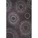 Black Area Rug - Dakota Fields Round Christinna Round 4'12" X 4'12" Area Rug w/ Non-Slip Backing, Polyester | Wayfair