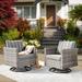 Latitude Run® Outdoor Bobia Rocking Wicker Chair w/ Cushions in Gray | 29.13 H x 27.95 W x 28.15 D in | Wayfair 7CA557B5A3D84160875337D43AC16523