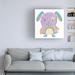 Harriet Bee FuddieDuds Bunny 1 by Holli Conger - Wrapped Canvas Print Canvas in Indigo | 14 H x 14 W x 2 D in | Wayfair