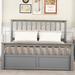 Red Barrel Studio® Narka Slat Storage Bed Wood in Brown/Gray/Green | 43.3 H x 64.6 W x 87.4 D in | Wayfair 810BEC5025984090B97F6988FA0FA44F