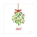 The Holiday Aisle® Holiday Mistletoe On Canvas by Farida Zaman Print Canvas in Green/Red/White | 18 H x 18 W x 2 D in | Wayfair