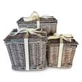 Rosecliff Heights 3 Piece Wicker Box Basket Wicker in Brown | 14.25 H x 13.5 W x 13.5 D in | Wayfair 99218A656A464FA4860190B553D18A75